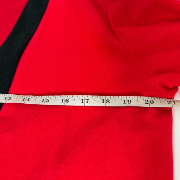 Miss Elaine Luxury Red Robe Kimono M Petite Black Embroidery Belted Waist VTG 70 - Picture 11 of 16